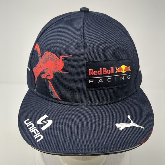 Red Bull Racing Unifin Snapback Hat Blue One Size Adjustable Embroidered Patch - Picture 2 of 7